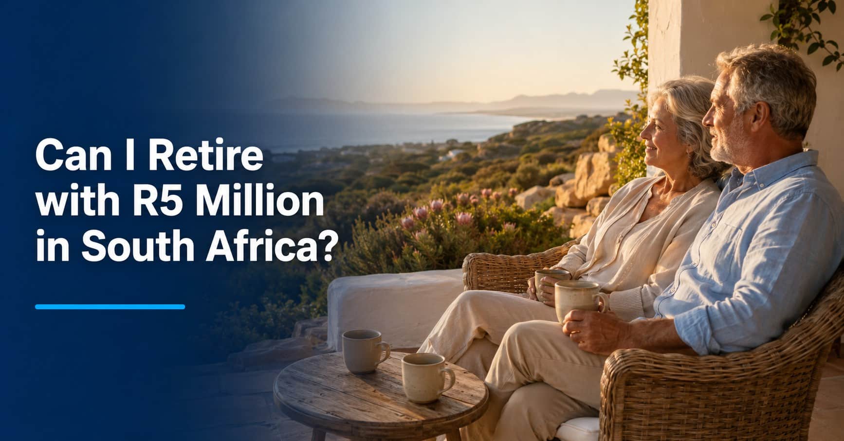 Retired couple on a South African veranda — retirement income planning guide from Henceforward Wealth Management