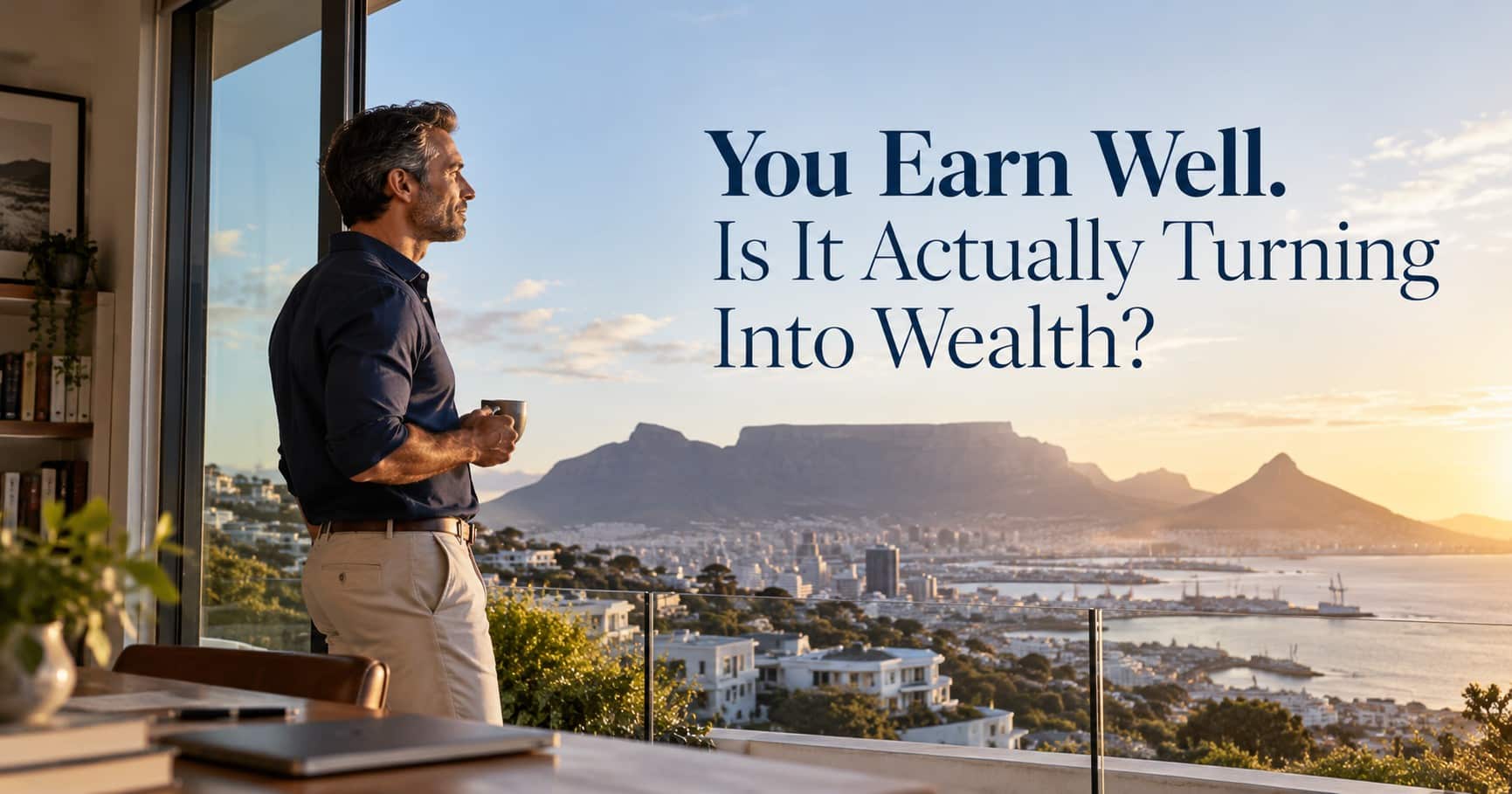 Successful professional reflecting on whether high income is being converted into long-term wealth.
